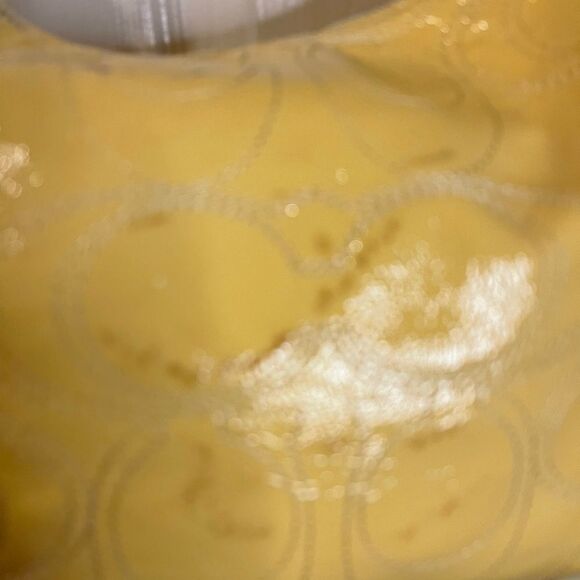 Coach patent leather yellow stitch logo shoulder bag with silver tone hardwares - Picture 13 of 14